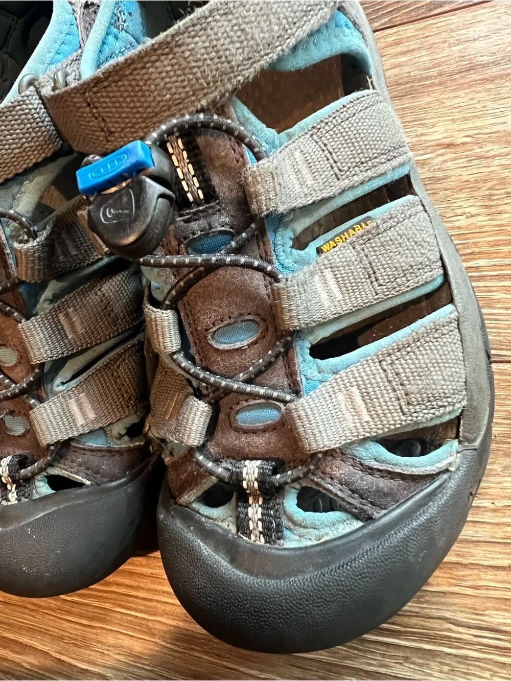 Keen Grey and Teal Outdoor Sandals Washable